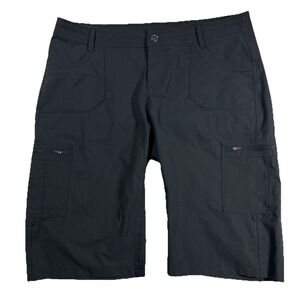 Kuhl Shorts Side Zip Cargo Drawstring Button Women's Size 14 Ripstop Lightweight